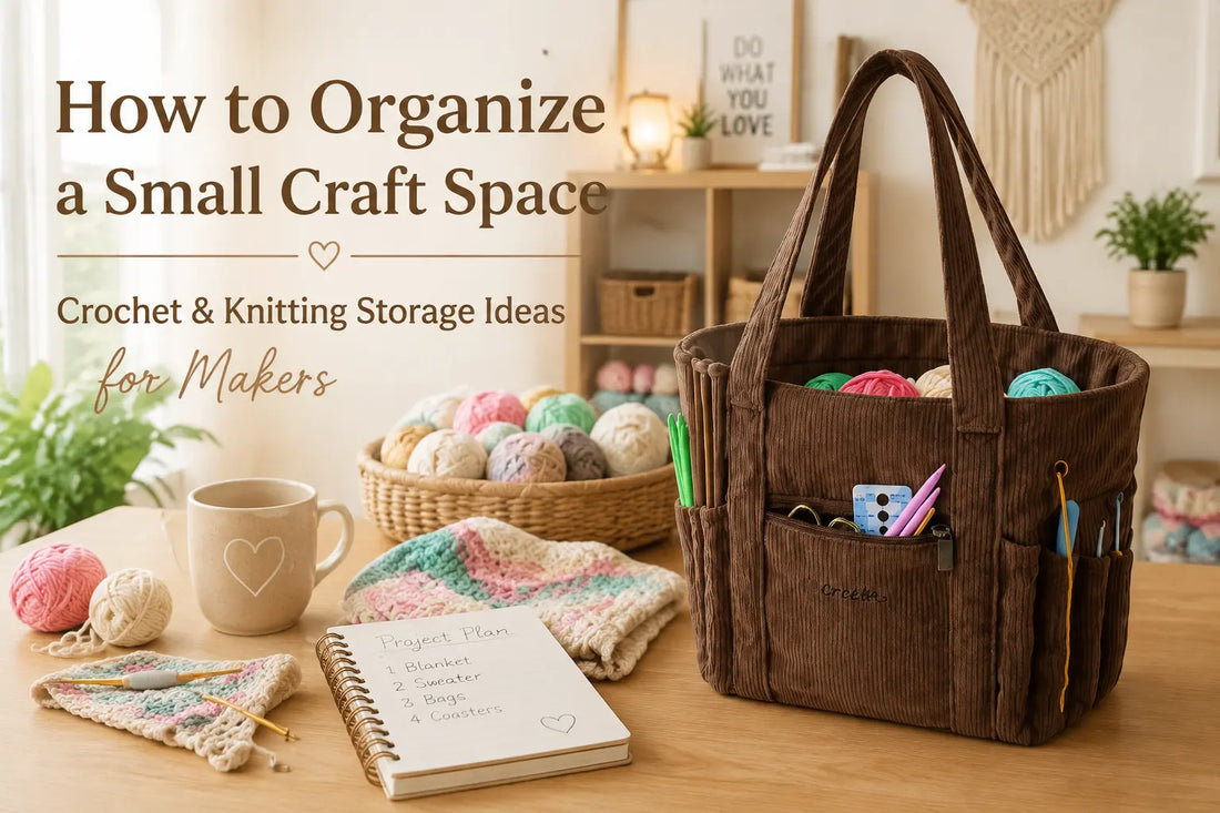 How to Organize a Small Craft Space: Crochet & Knitting Storage Ideas for Makers | ZINGCRATER