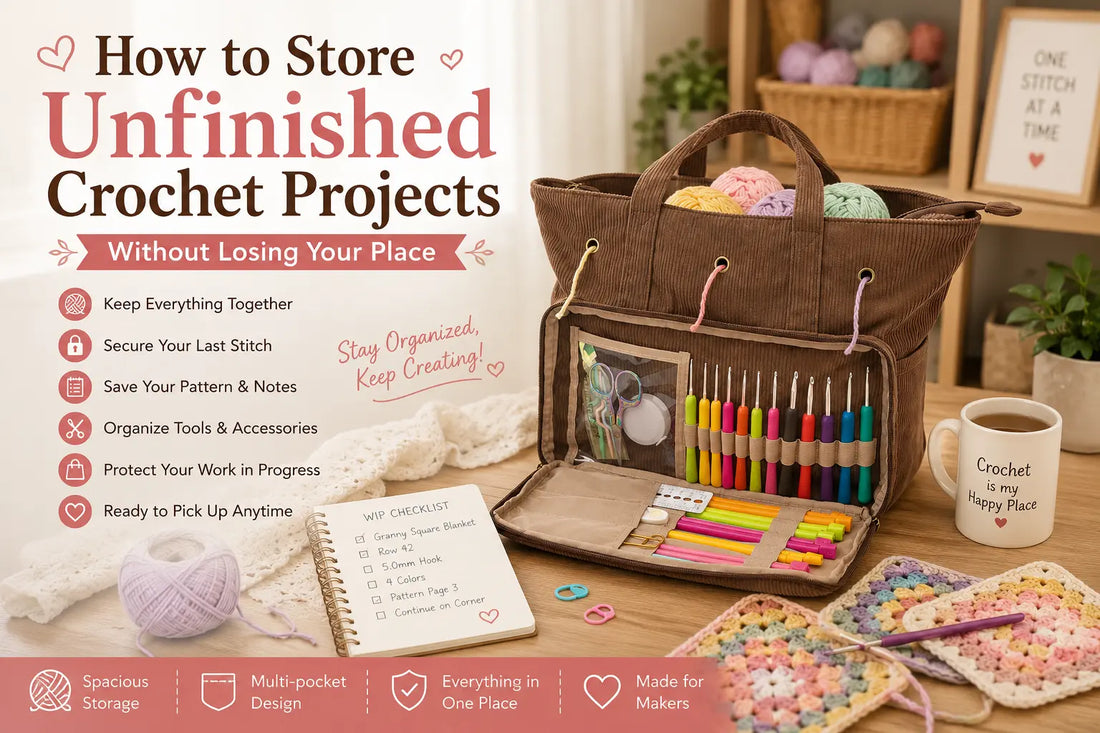 How to Store Unfinished Crochet Projects Without Losing Your Place