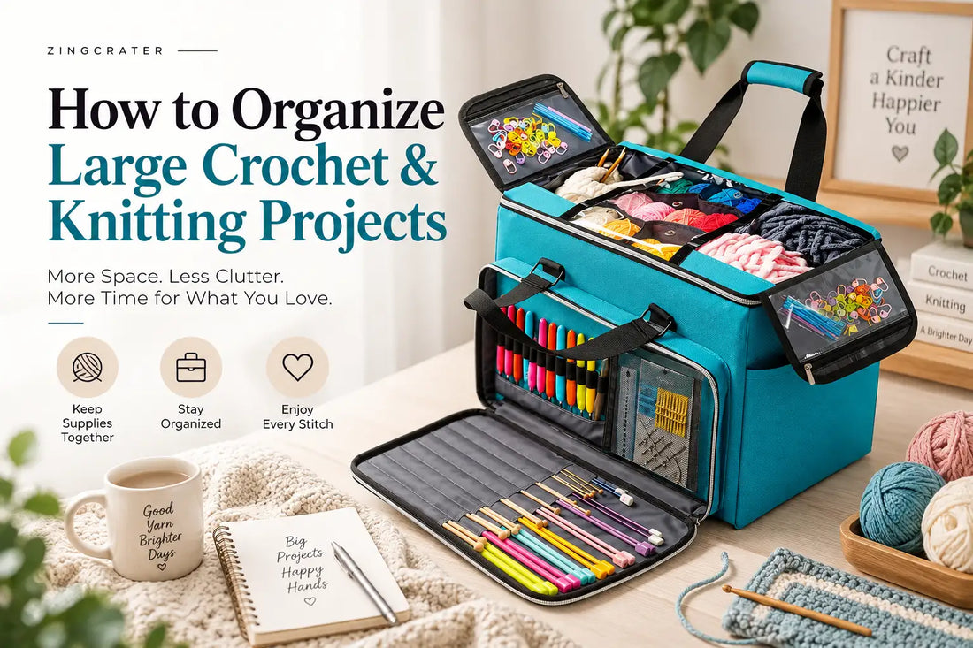 How to Organize Large Crochet & Knitting Projects Without the Clutter