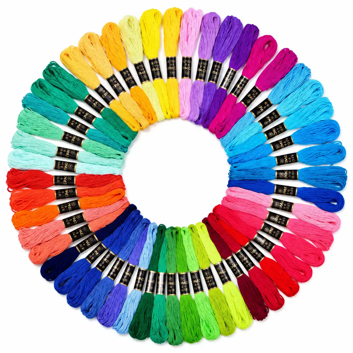 50 Colors Embroidery Floss Set – Mercerized Cotton Thread