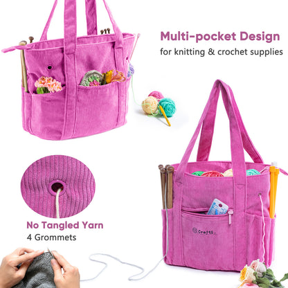 Crochet Bag and Tote - Corduroy Yarn Bag