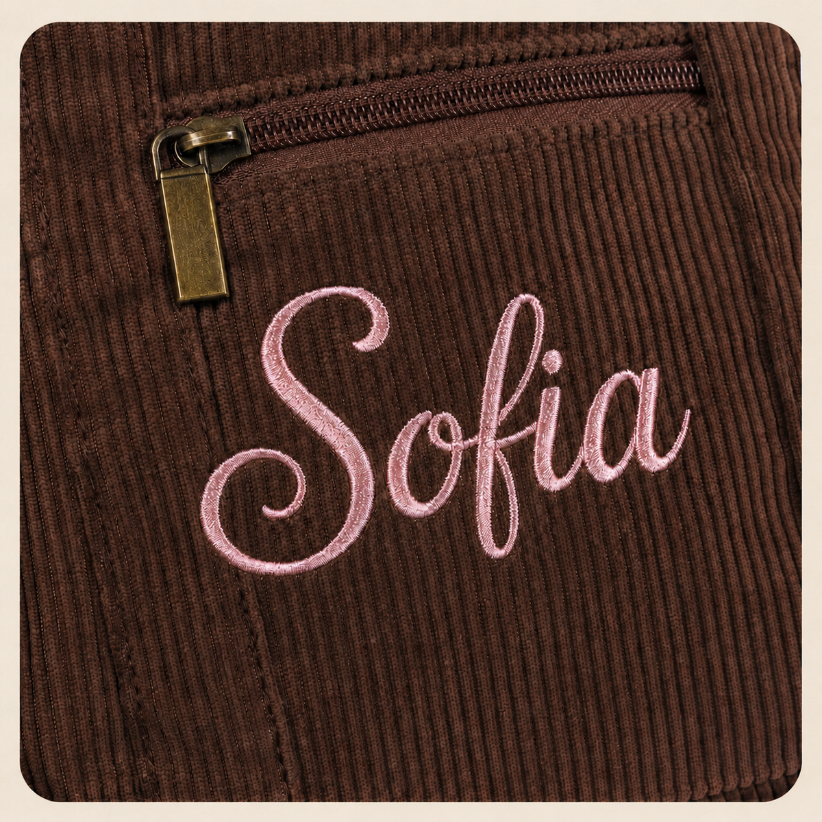 Signature Script embroidery example