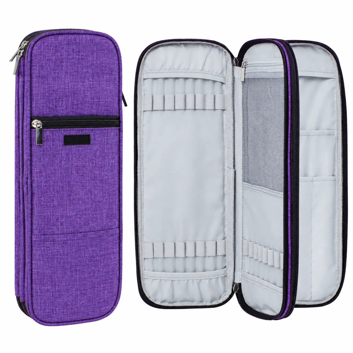 Knitting Needle Organizer Case – 30 Slots, Fits Up to 14"