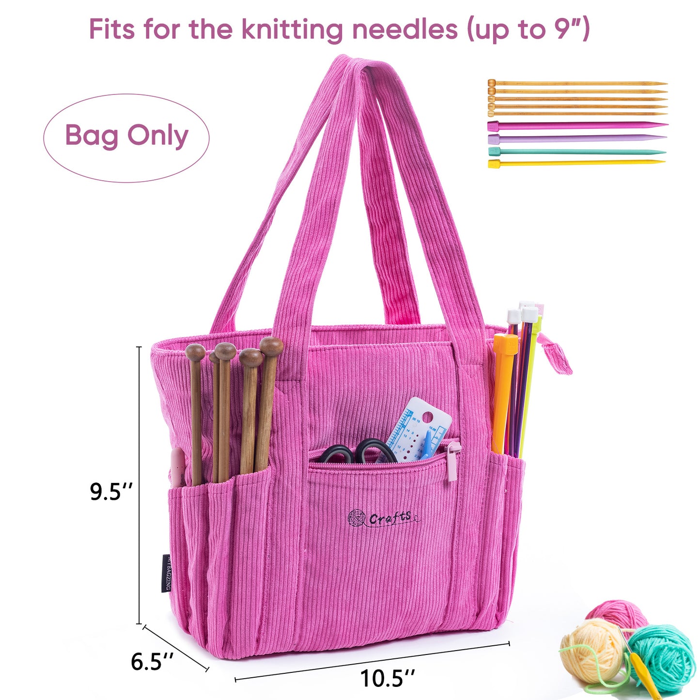 Crochet Bag and Tote - Corduroy Yarn Bag