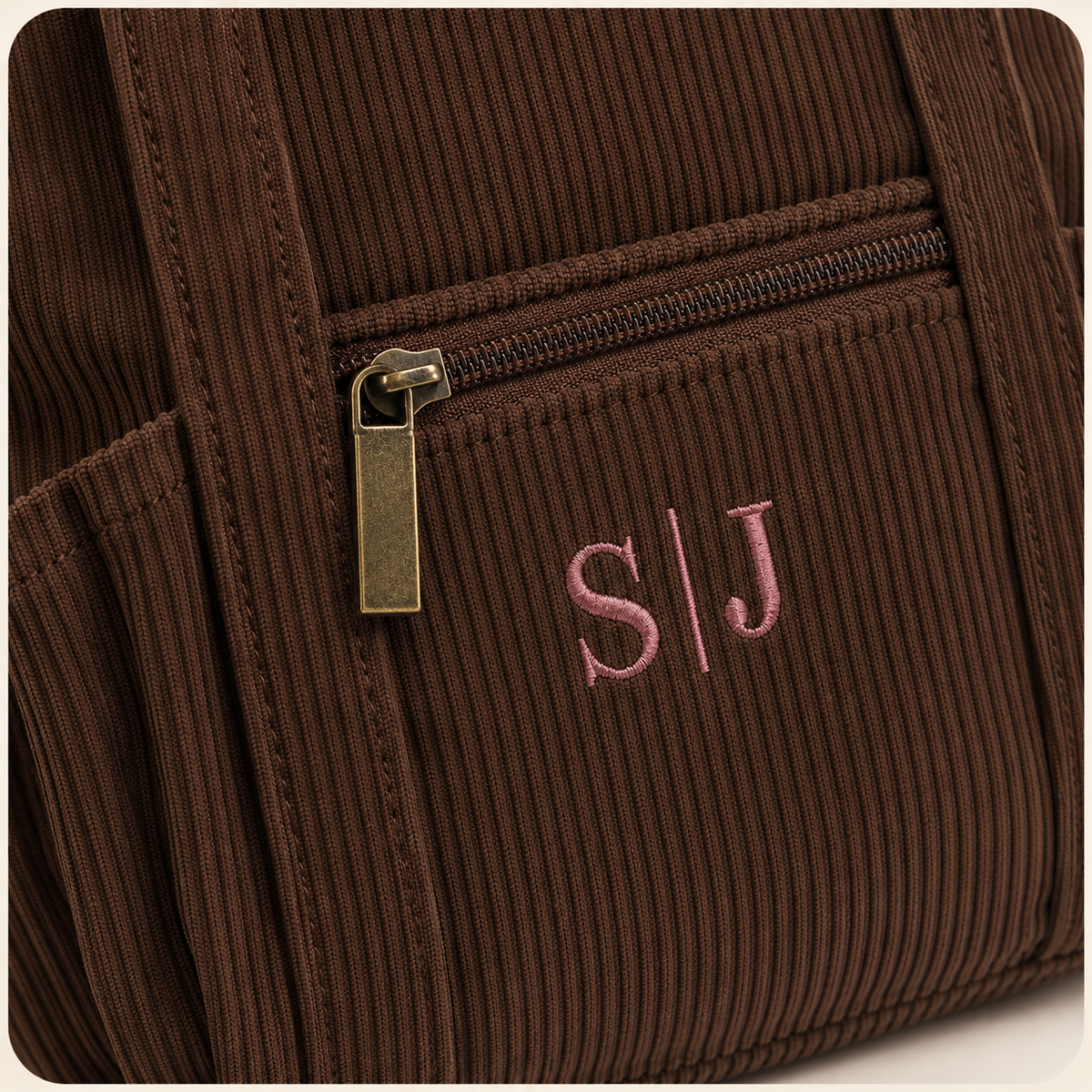 Style 6 split initials custom embroidery preview