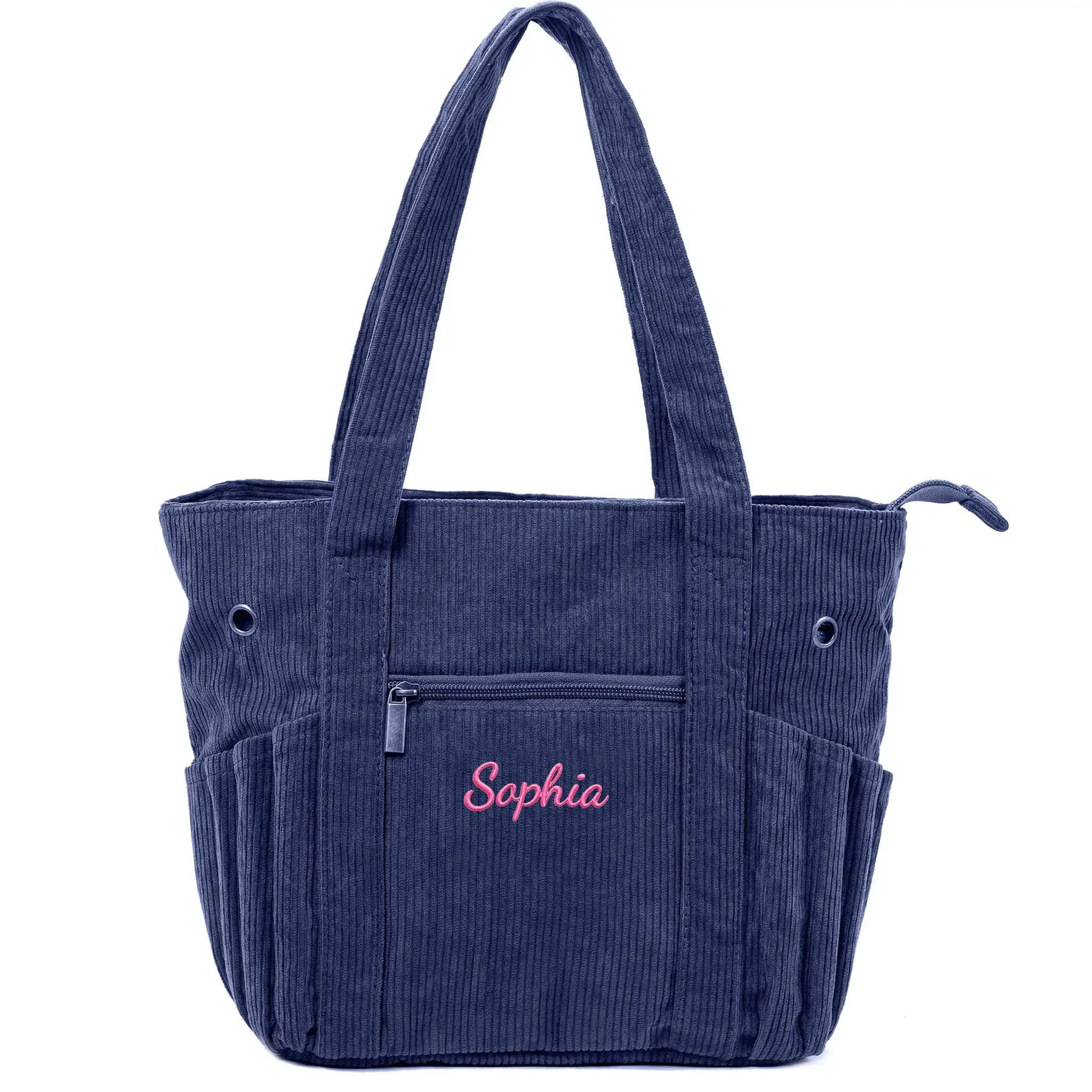 Personalized Crochet Project Tote Midnight Blue