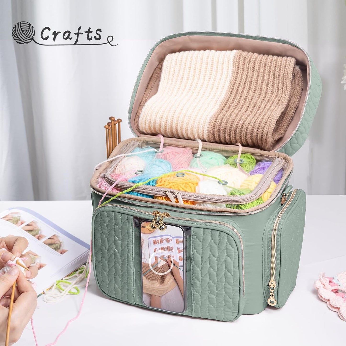 MYBAGZING Yarn/Crochet Bag Organizer