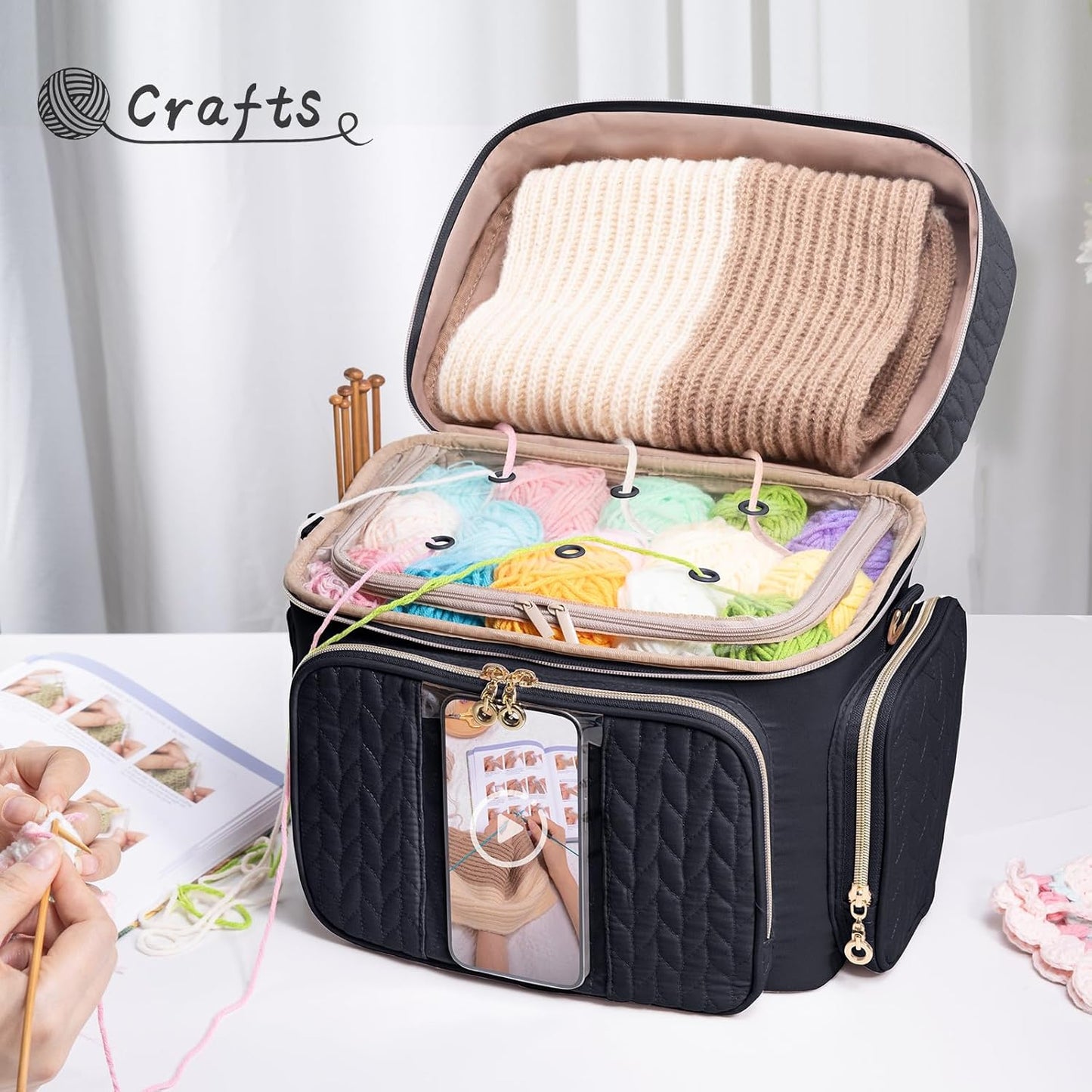 MYBAGZING Yarn/Crochet Bag Organizer