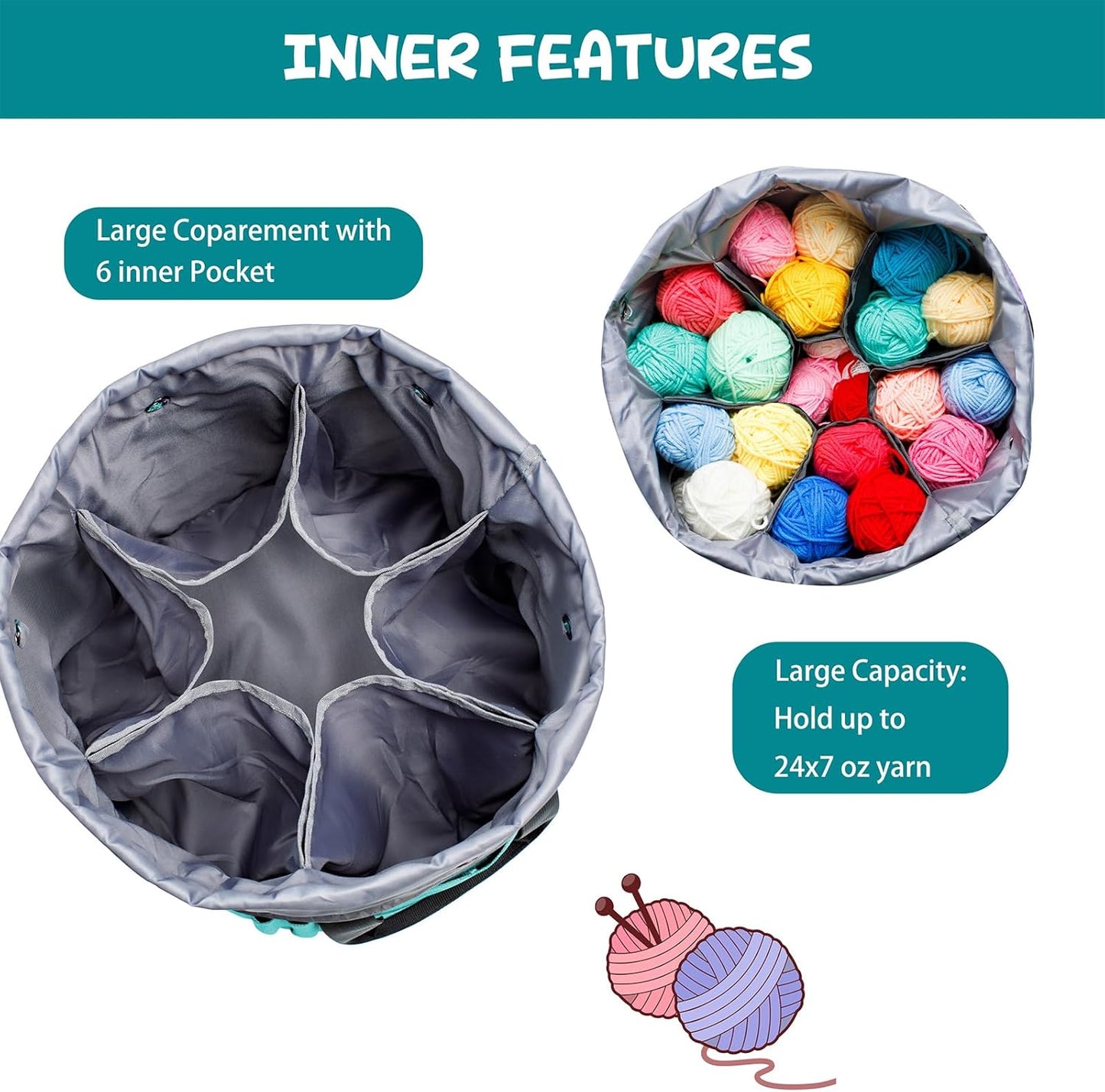 Expandable Crochet Bag Organizer