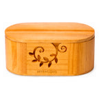 Wooden Yarn Bowl with Lid & Phone Stand