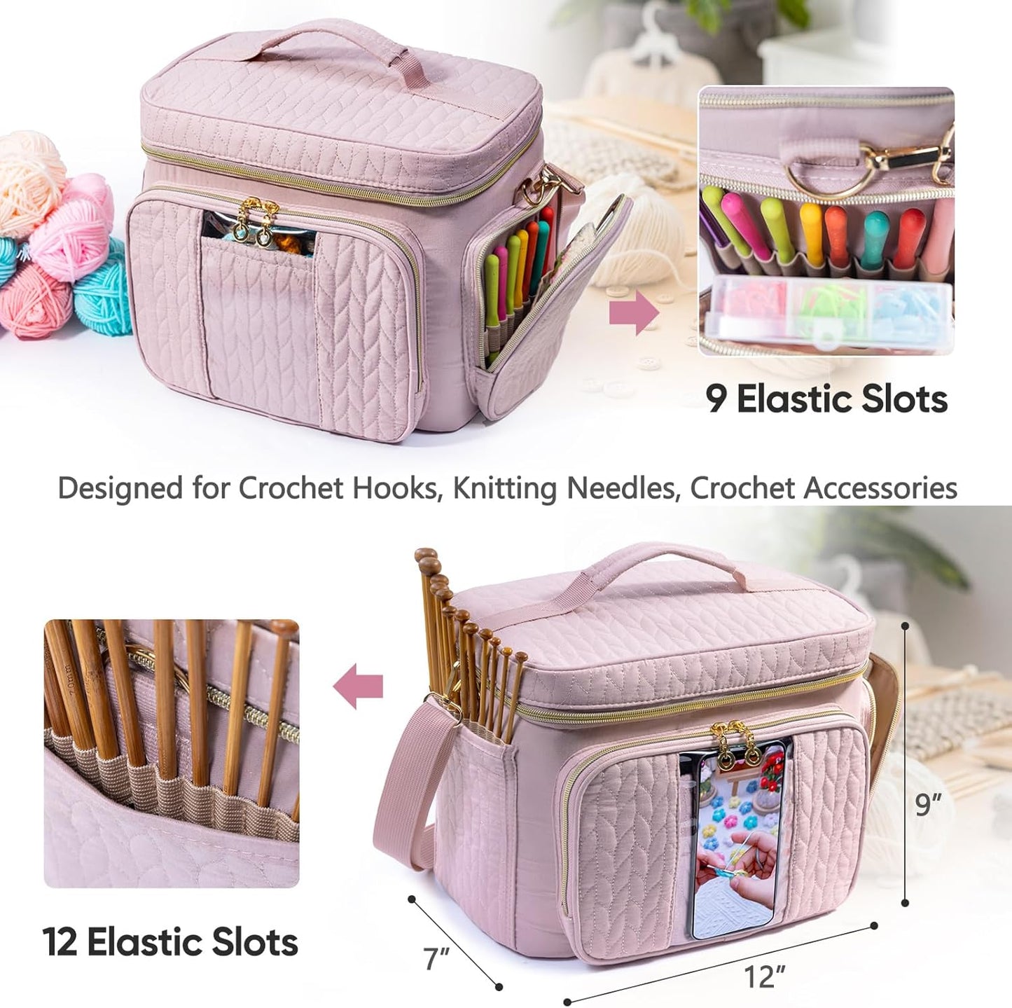 MYBAGZING Yarn/Crochet Bag Organizer