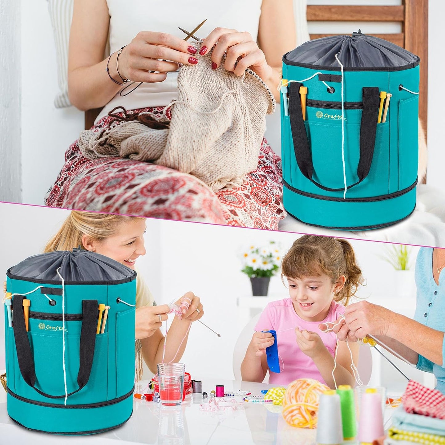 Expandable Crochet Bag Organizer