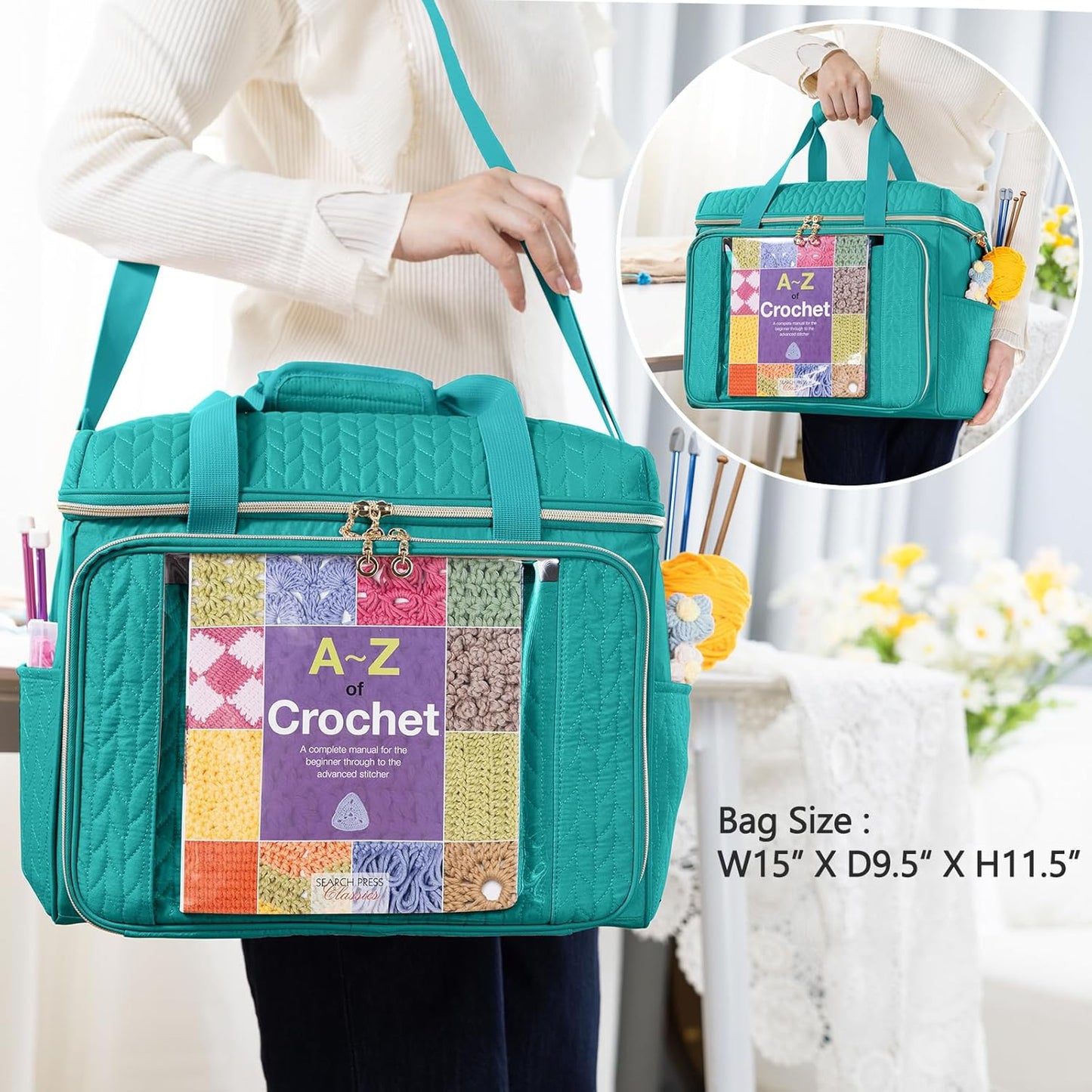 MYBAGZING Yarn/Crochet Bag Organizer
