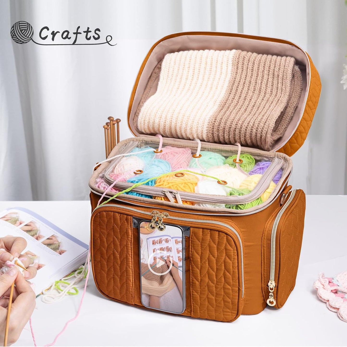 MYBAGZING Yarn/Crochet Bag Organizer