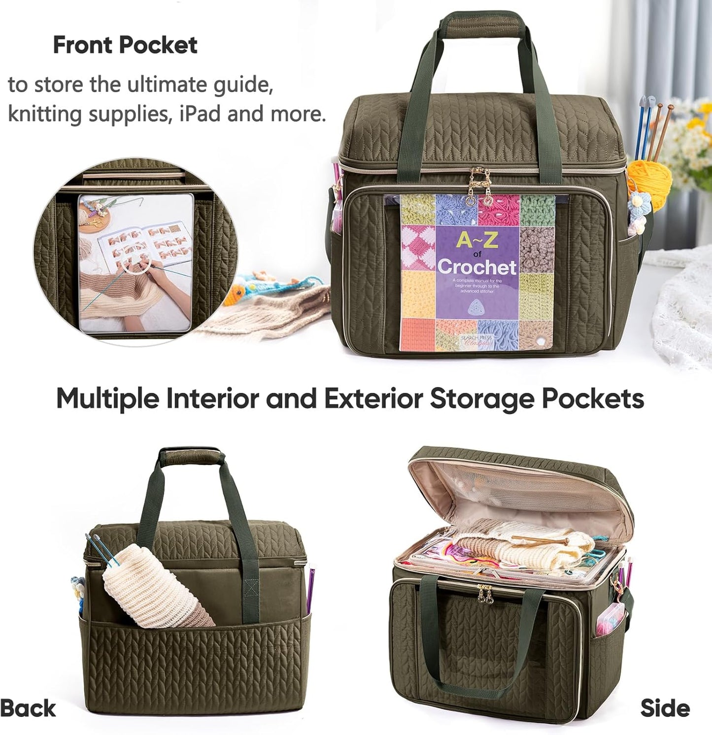 MYBAGZING Yarn/Crochet Bag Organizer