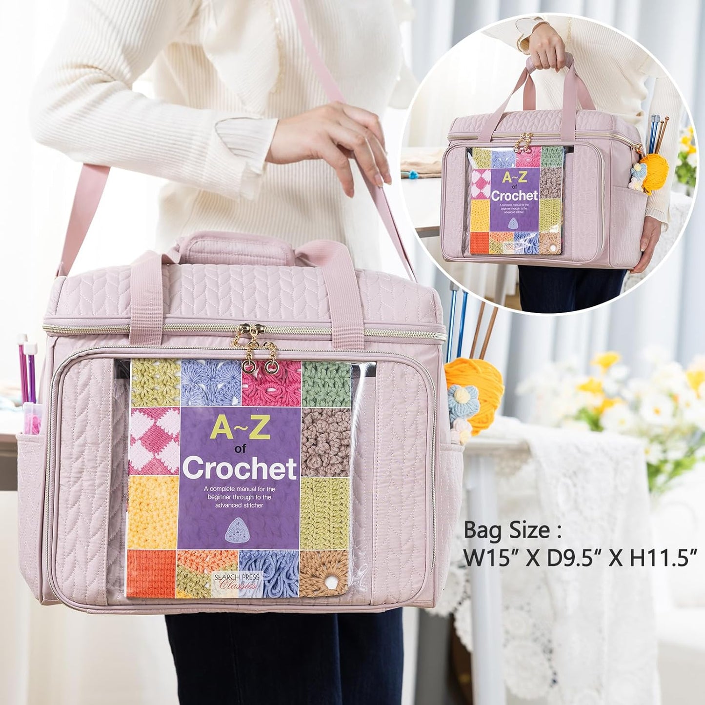 MYBAGZING Yarn/Crochet Bag Organizer