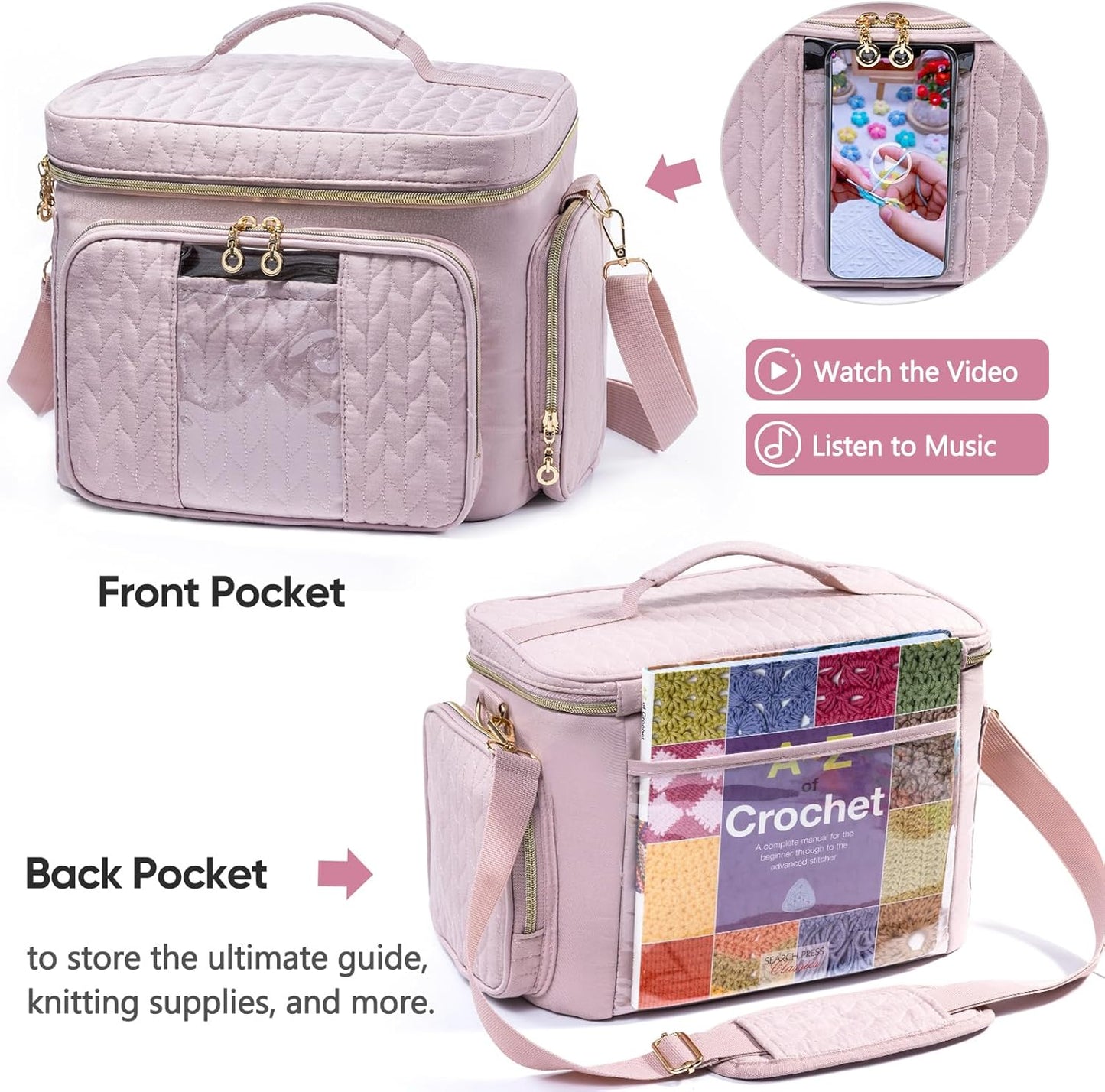 MYBAGZING Yarn/Crochet Bag Organizer