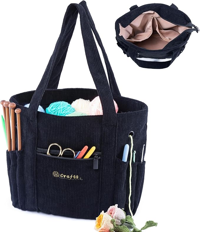 Crochet Bag and Tote - Corduroy Yarn Bag