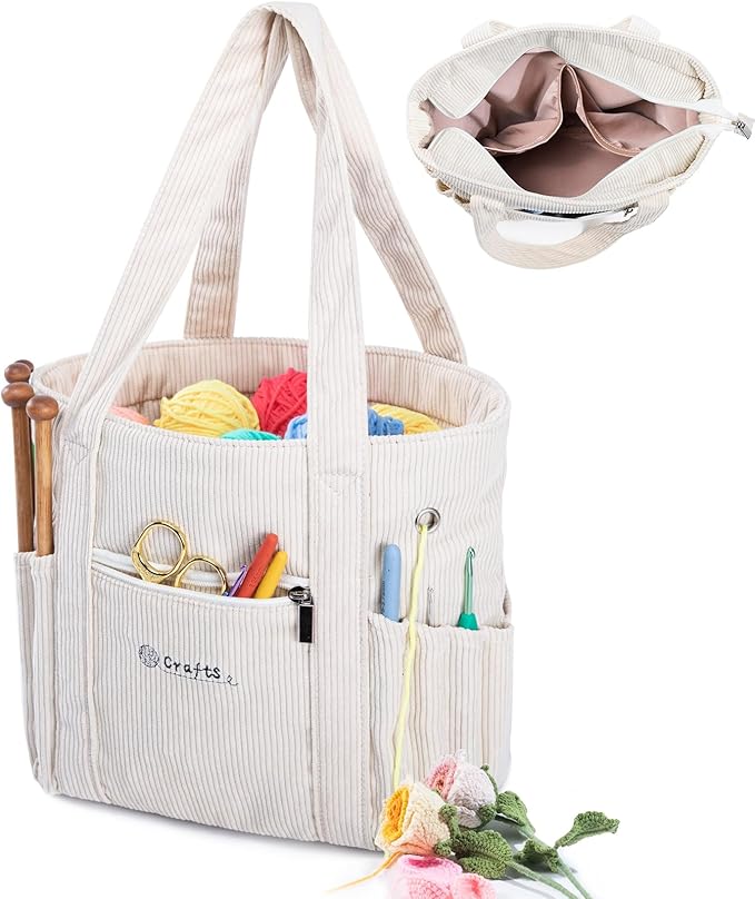 Crochet Bag and Tote - Corduroy Yarn Bag
