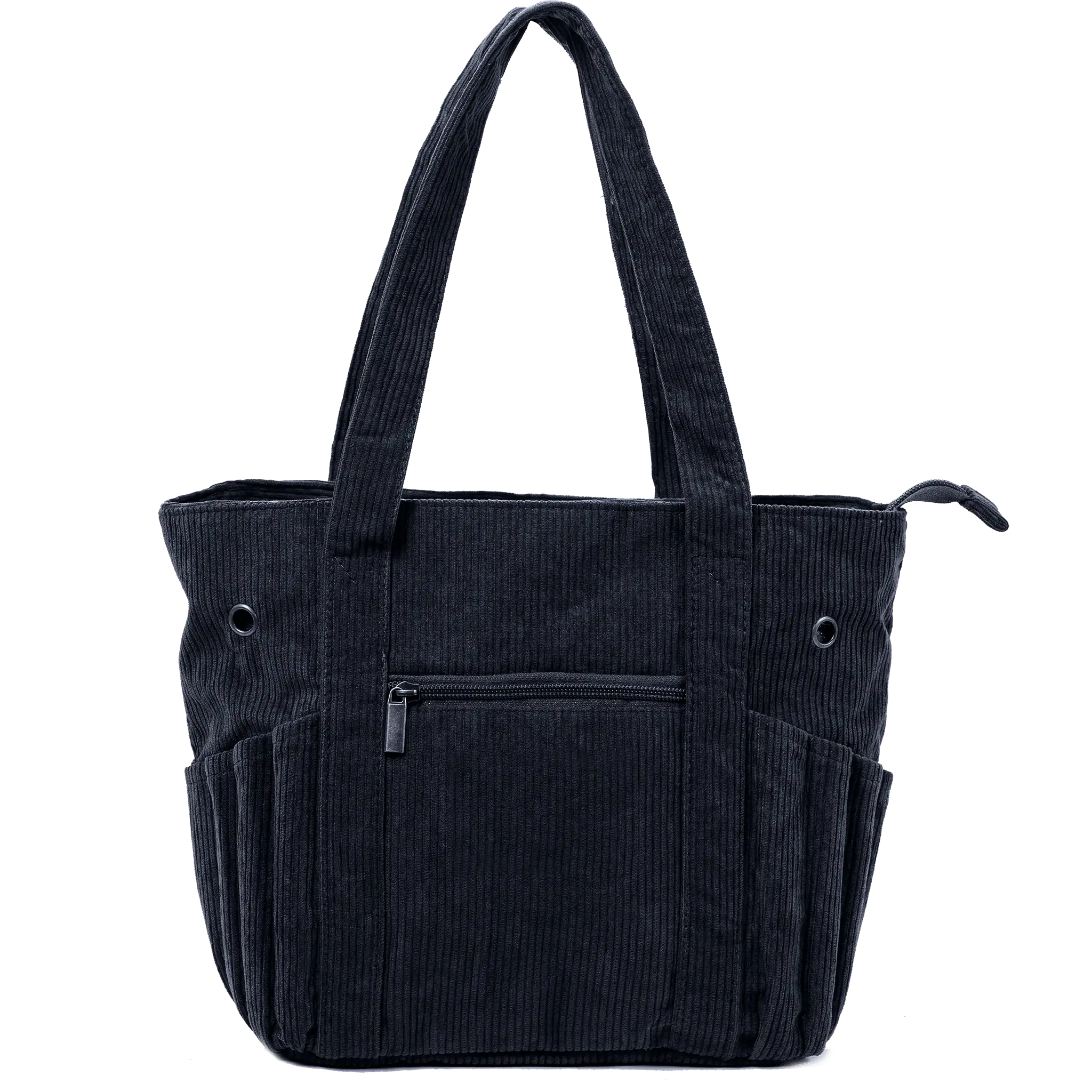 Custom Embroidery Crochet Bag and Tote Midnight Black Medium Unembroidered Front View ZINGCRATER