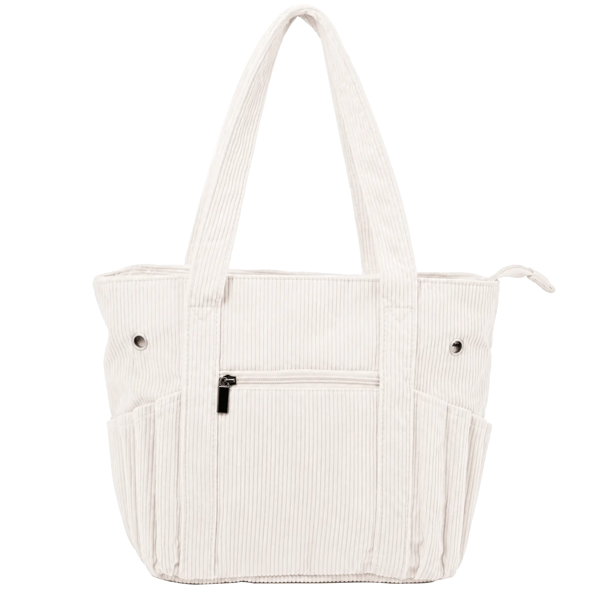 Custom Embroidery Crochet Bag and Tote Vanilla Cream Medium Unembroidered Front View ZINGCRATER