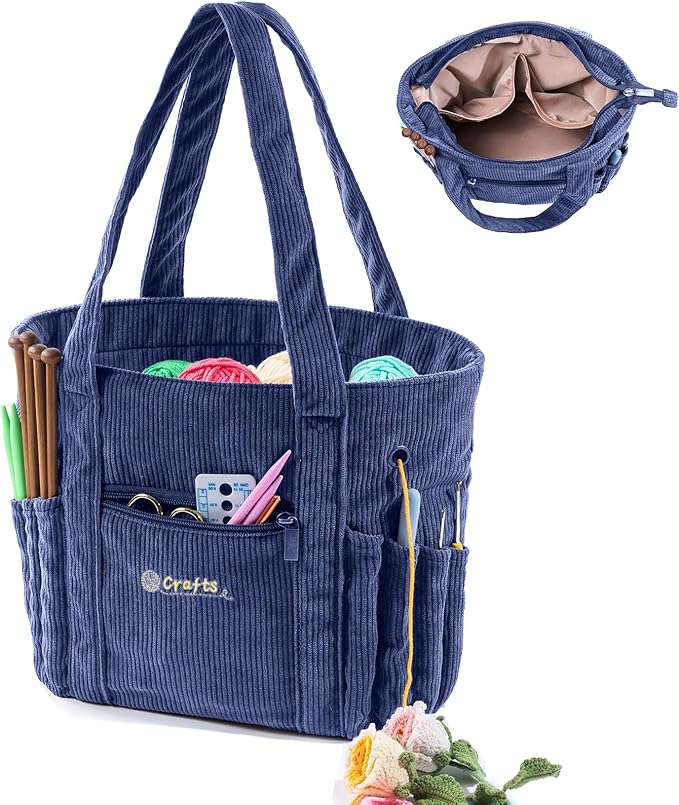 Crochet Bag and Tote - Corduroy Yarn Bag