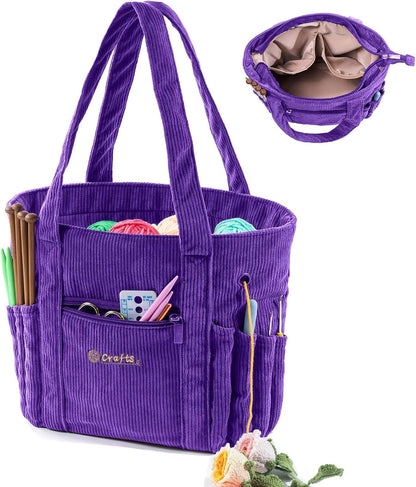 Crochet Bag and Tote - Corduroy Yarn Bag
