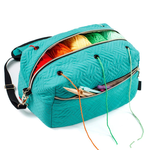 Quilted Crochet Bag Organizer with Yarn Grommets | ZINGCRATER