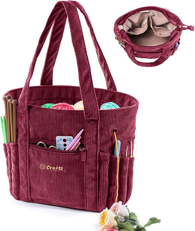 Crochet Bag and Tote - Corduroy Yarn Bag