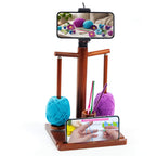 ZINGCRATER 2-Spindle Wooden Yarn Holder Front