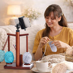 ZINGCRATER 2-Spindle Wooden Yarn Holder Usecase