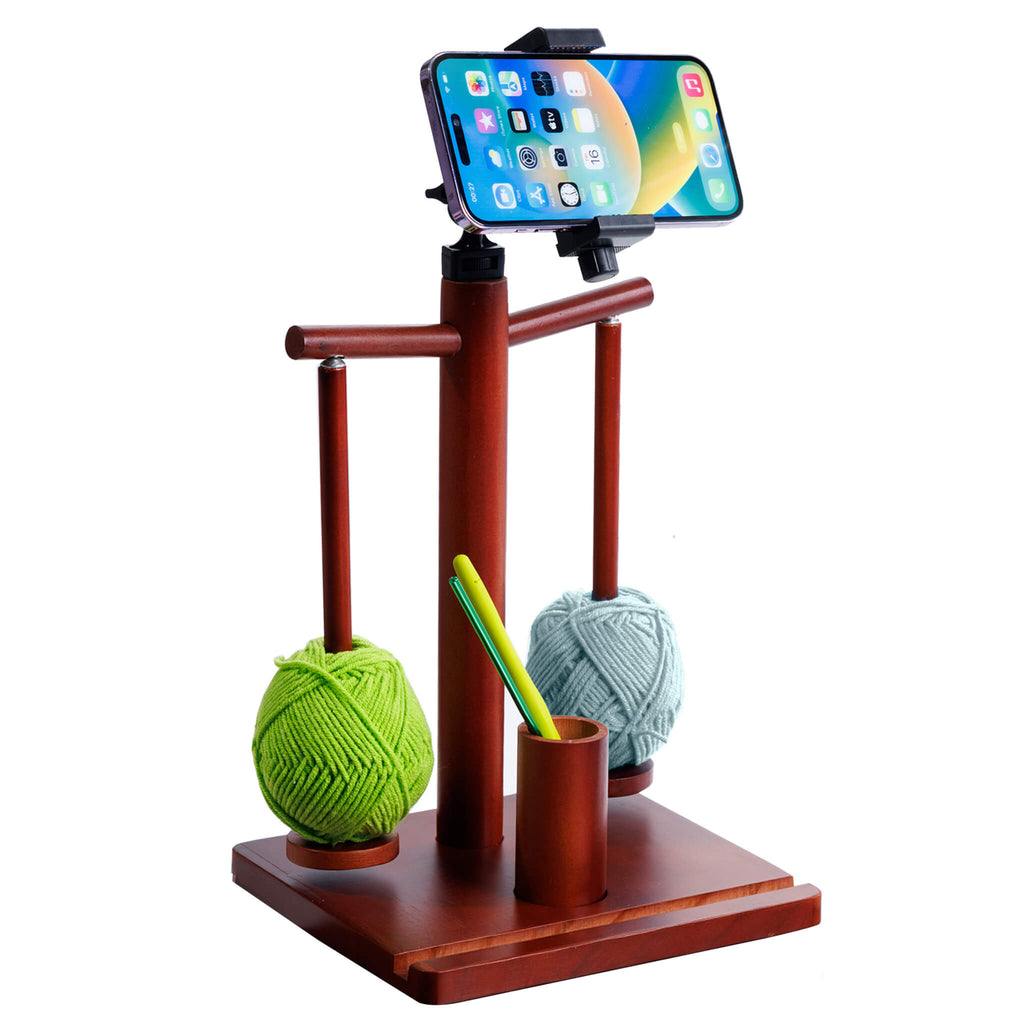 ZINGCRATER 2-Spindle Wooden Yarn Holder View1