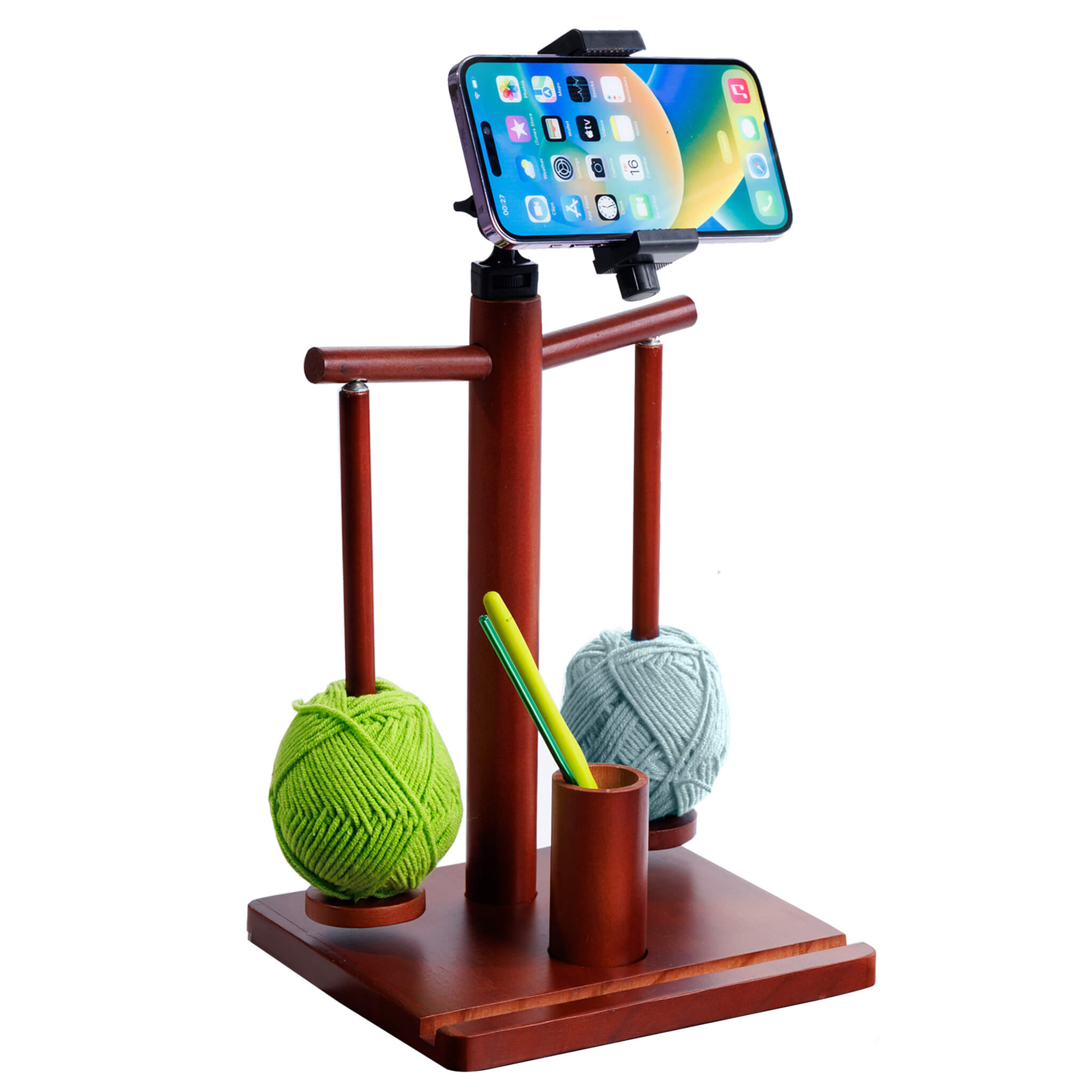 ZINGCRATER 2-Spindle Wooden Yarn Holder View1