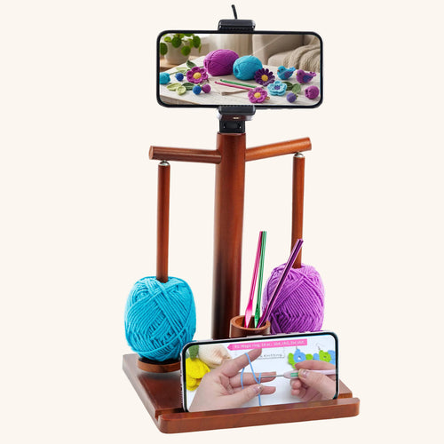 ZINGCRATER 2-Spindle Wooden Yarn Holder