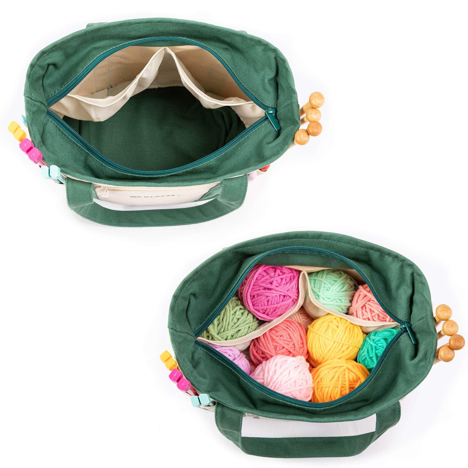 ZINGCRATER Canvas Crochet Tote Bag Inside