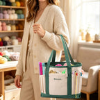 ZINGCRATER Canvas Crochet Tote Bag Model Display