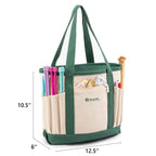 ZINGCRATER Canvas Crochet Tote Bag Size