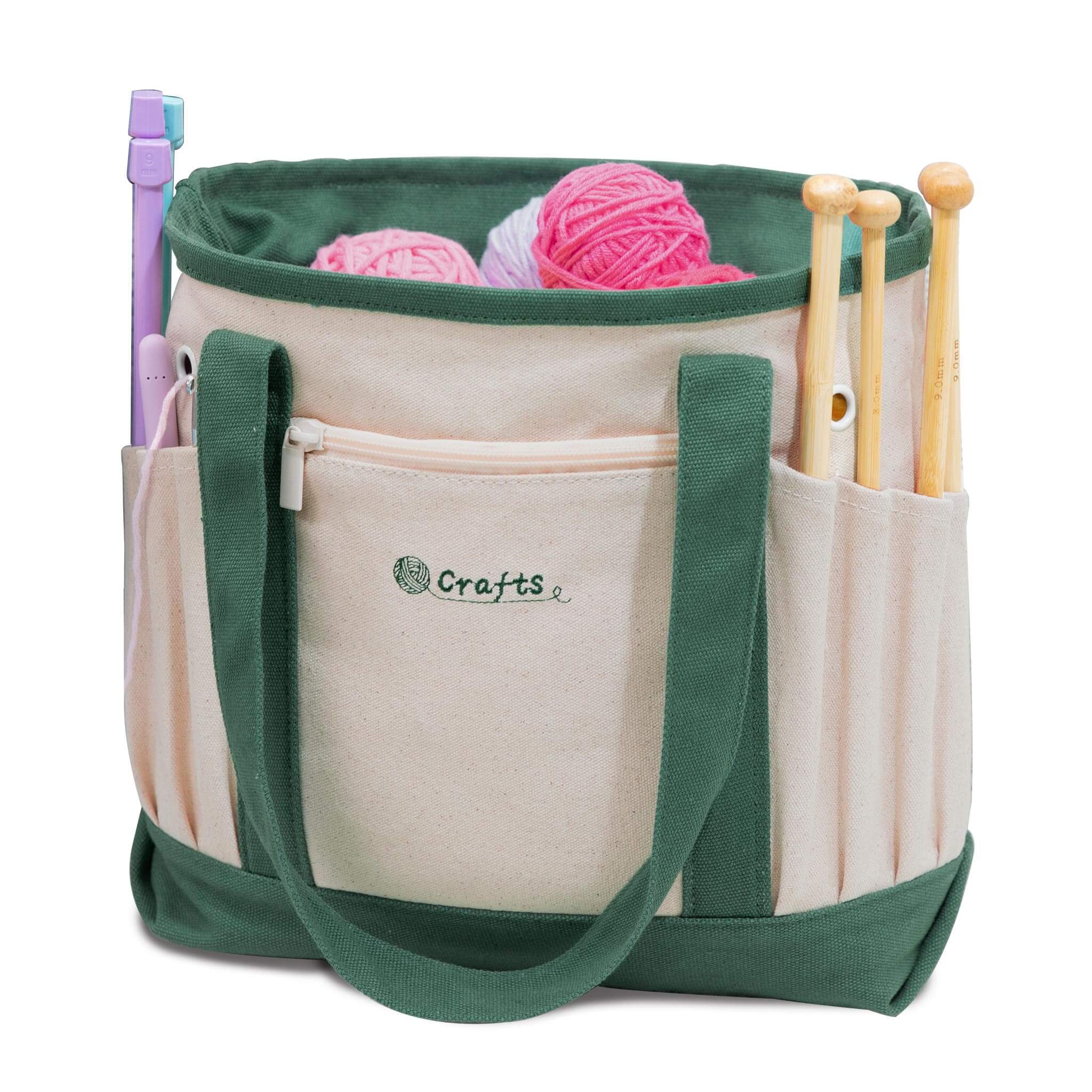 ZINGCRATER Canvas Crochet Tote Bag View2