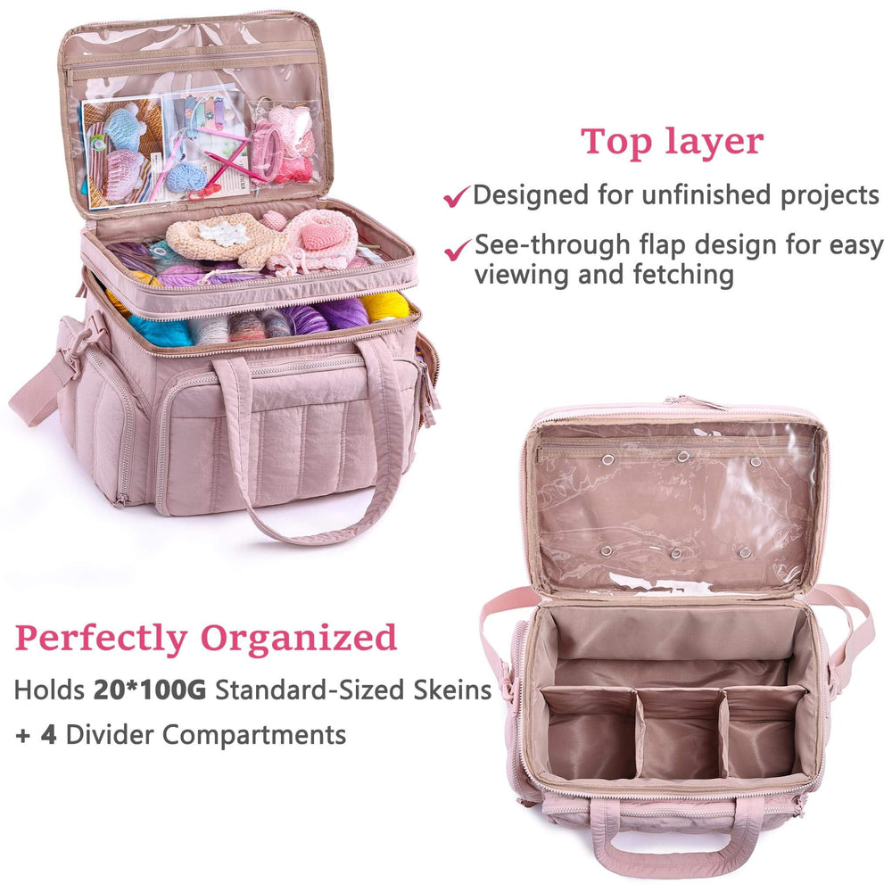ZINGCRATER Double Layer Yarn Storage Bag Inside