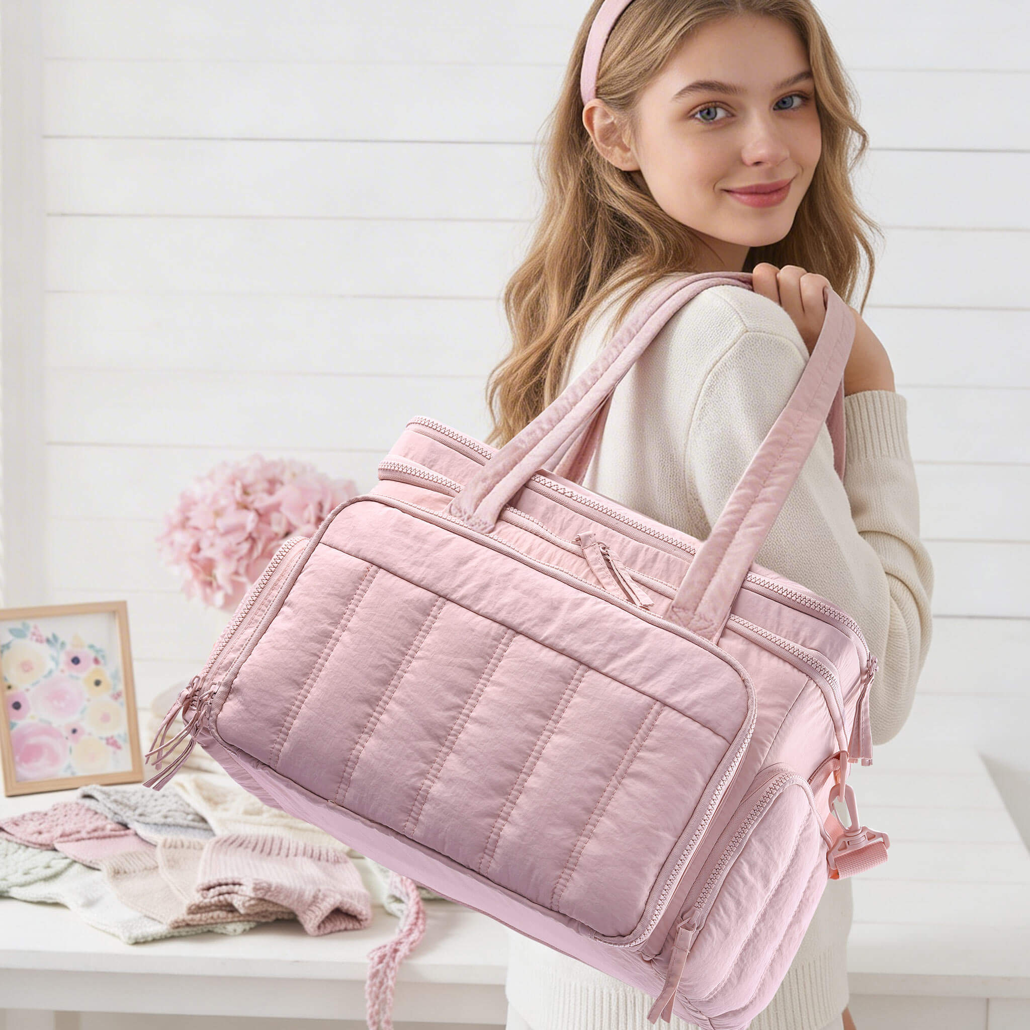 ZINGCRATER Double Layer Yarn Storage Bag Model-Display