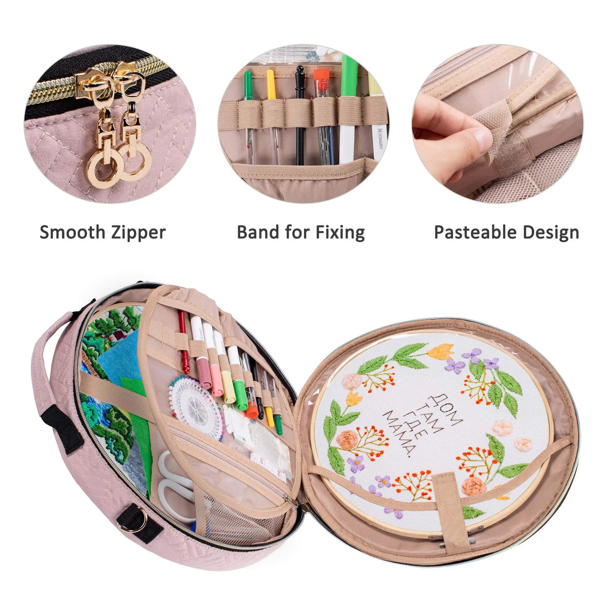 Cross stitch organizer for floss needles and scissors