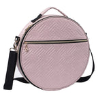 Quilted embroidery storage bag with front pocket