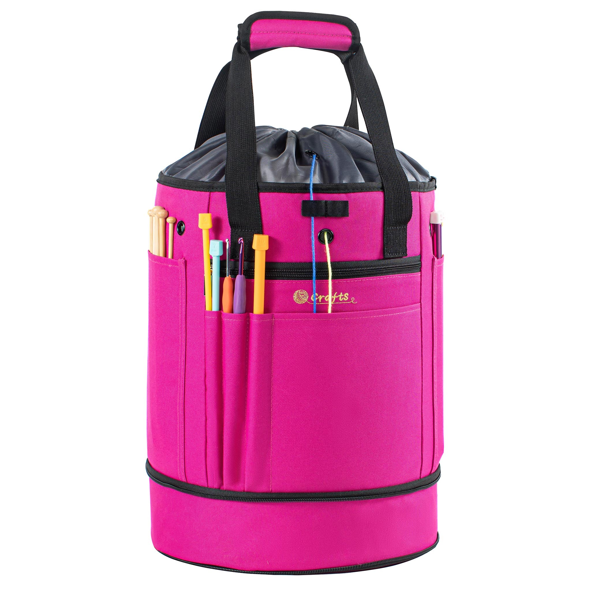 ZINGCRATER Expandable Yarn Storage Bag Berry Bloom