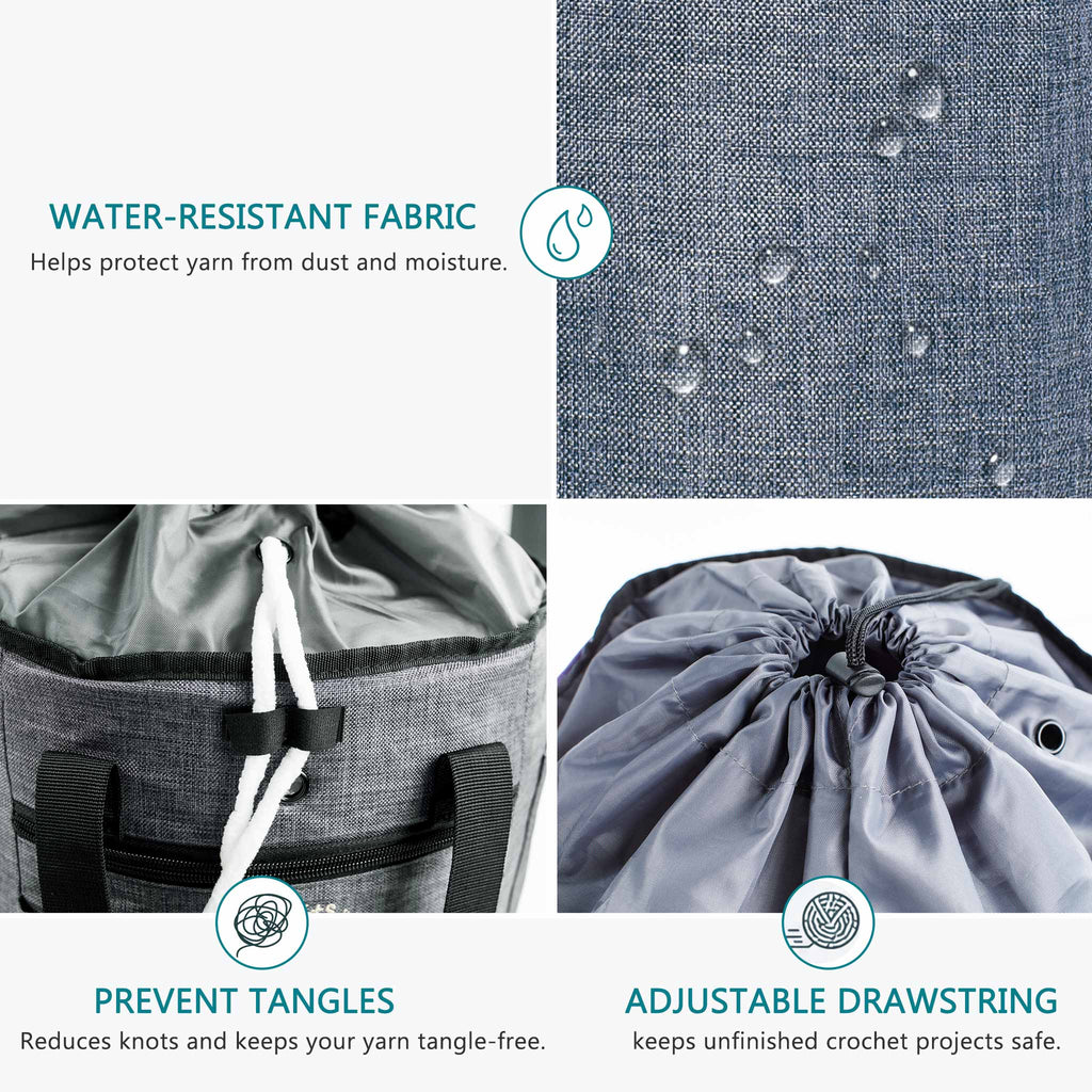 ZINGCRATER Expandable Yarn Storage Bag Close up