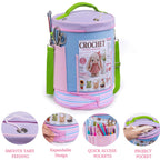 ZINGCRATER Expandable Yarn Storage Bag Cotton Candy Detail View
