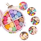 ZINGCRATER Expandable Yarn Storage Bag Cotton Candy Top View