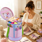 ZINGCRATER Expandable Yarn Storage Bag Cotton Candy Usecase