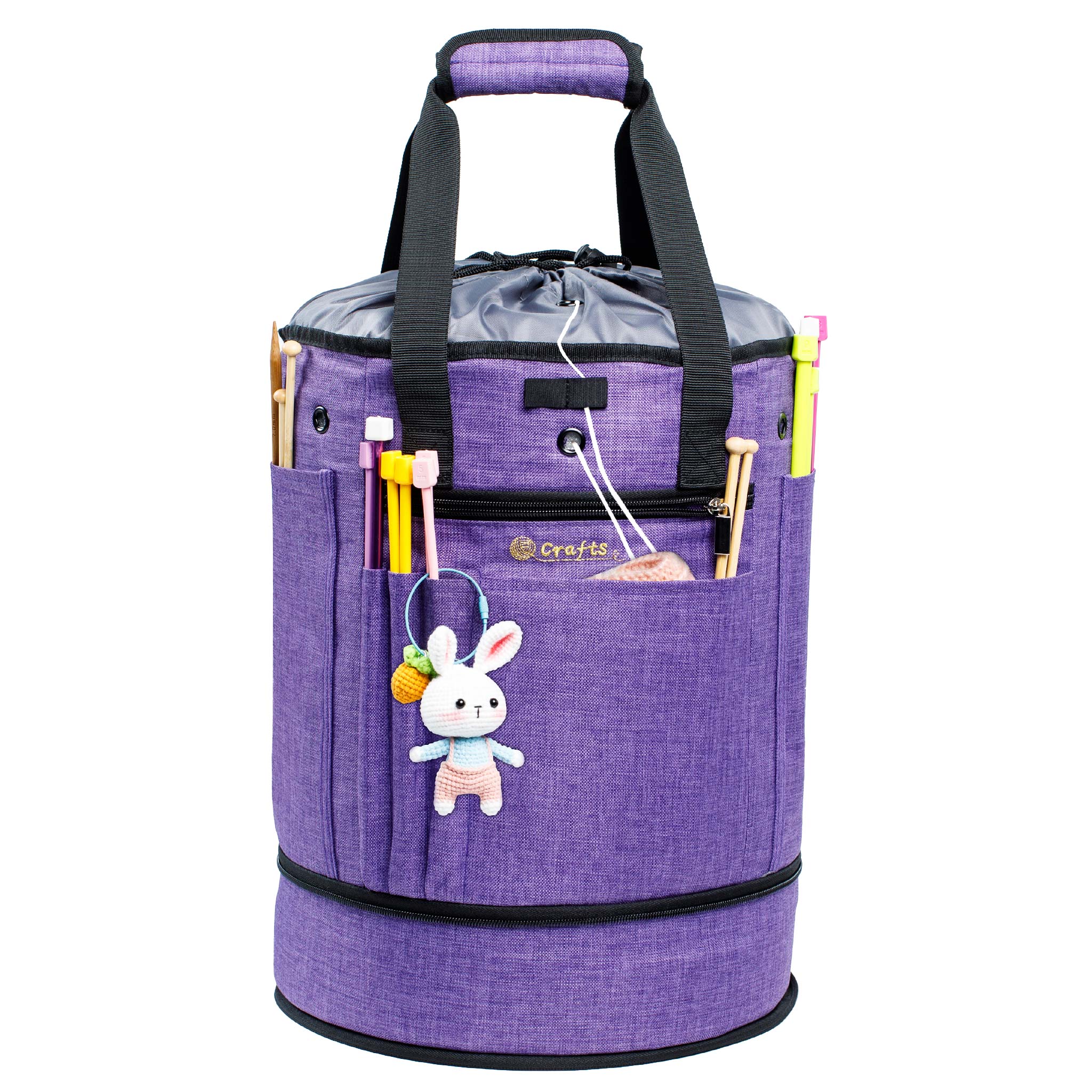 ZINGCRATER Expandable Yarn Storage Bag Lavender Loom