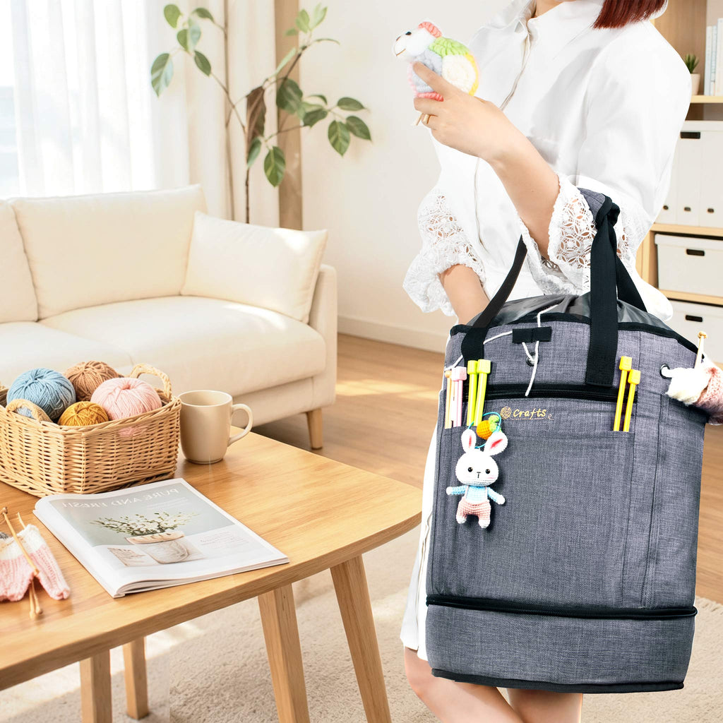 ZINGCRATER Expandable Yarn Storage Bag Model Display