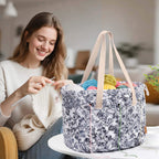 ZINGCRATER Floral Crochet Project Bag Set Usecase